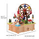 Spieluhr aus Holz – Jahrmarkt mit Gondelkarussell und Riesenrad, 11,5 × 15,5 × 17 cm s3
