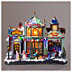 Villaggio Natalizio con stazione e gift shop luci e musica 40x20x35 cm s2