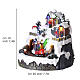Christmas village with illuminated train in motion and music battery-operated, 20x20 cm s3