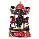 Carrusel carillón rojo y azul resina 15x10 cm s4