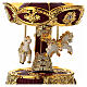 Carrossel bordô e dourado melodia Canção do Toreador 15x10 cm s3
