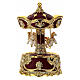 Burgundy and Gold Music Box, 'Chanson De Toreador' melody, 15x10 cm s1