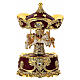 Burgundy and Gold Music Box, 'Chanson De Toreador' melody, 15x10 cm s4