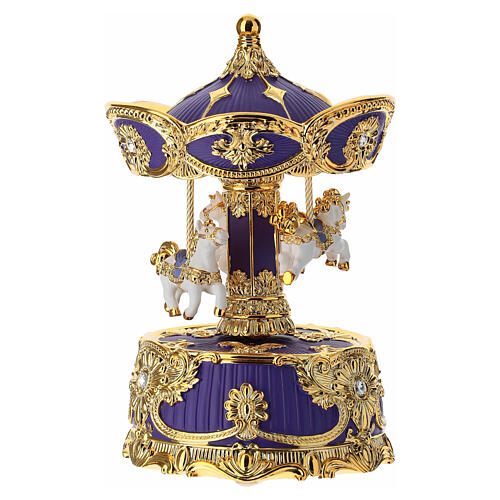 Carosello oro e viola musica Bolero 15x10 cm 3