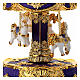 Gold and purple Christmas carousel with 'Bolero' music 15x10 cm s3