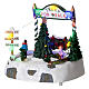 Winterszene „Weihnachtsbaumverkauf“, mit Bewegung und Musik – 18 × 20 × 18 cm s4
