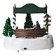 Villaggetto Natalizio vendita alberi con movimento 18x20x18 cm s5