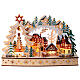 Villaggio paesaggio montagna con luce led bianco caldo 30x45x10 cm s1