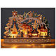 Villaggio paesaggio montagna con luce led bianco caldo 30x45x10 cm s2
