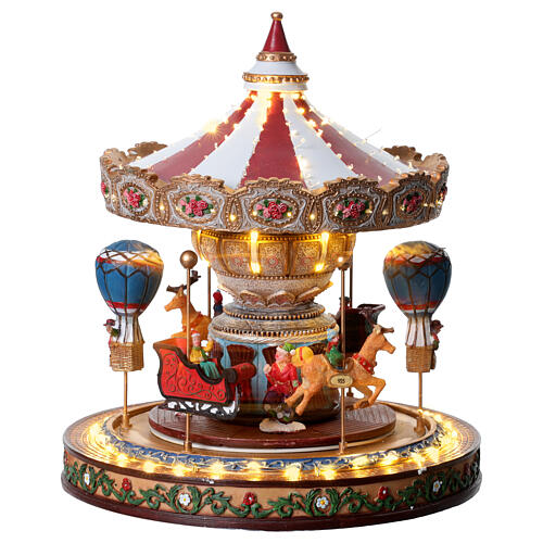 Carrusel carill resina 30x30 cm movimiento 4