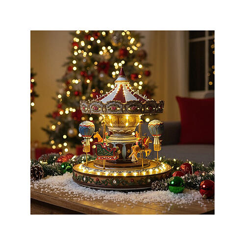 Giostra carillon resina 30x30 cm movimento  2