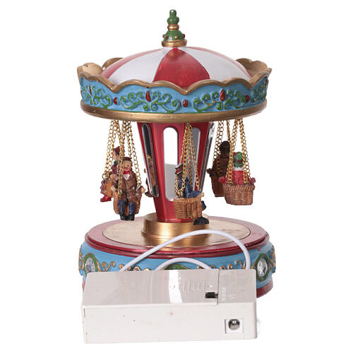 Boîte musicale carrousel avec sièges 15x10 cm 4