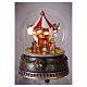 Boule à neige en verre carrousel avec chevaux de Noël 15x10x10 cm s2
