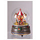 Glass snow globe carousel with Christmas horses, 15x10x10 cm s3