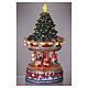 Sapin de Noël avec carrousel et lumières de Noël 25x10 cm s4