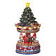 Albero di natale con giostra e luci di natale 25x10 cm s1