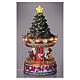 Albero di natale con giostra e luci di natale 25x10 cm s2