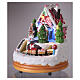 Villaggio di pan di zenzero con treno e luci 20x15 cm s3