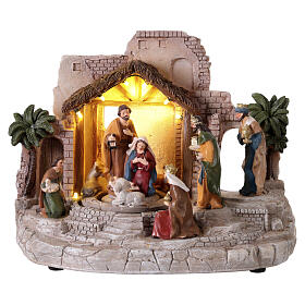 Natività in movimento presepe 20x30x15 cm