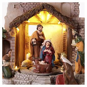 Natività in movimento presepe 20x30x15 cm