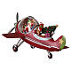 Weihnachtsszene „Weihnachtsmann im Flugzeug mit Geschenken“ – 25 × 45 × 35 cm s9