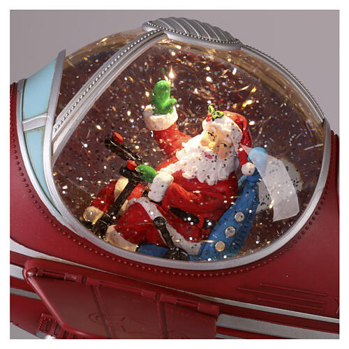 Babbo natale in aereo con doni 25x45x35 cm 8