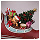 Babbo natale in aereo con doni 25x45x35 cm s10
