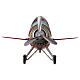 Babbo natale in aereo con doni 25x45x35 cm s11