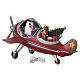 Babbo natale in aereo con doni 25x45x35 cm s12
