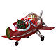 Santa Claus in airplane with gifts, 25x45x35 cm s7