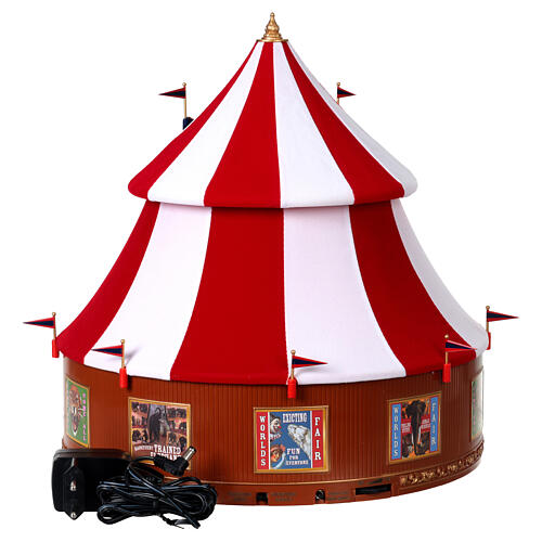 Music box: circus tent with characters, 12x10 in 5