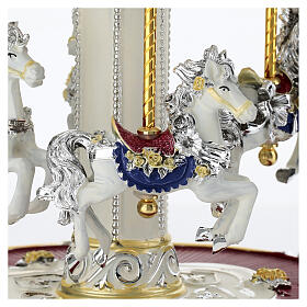 Musical carousel with red horse theme by Bagutta, 10 in