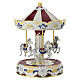 Carrousel avec chevaux thème rouge 25 cm Bagutta s1