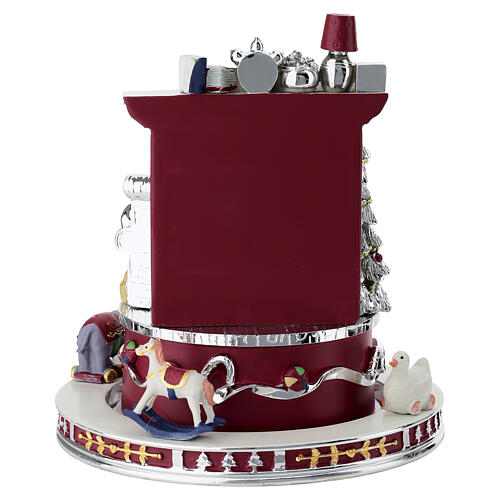 Christmas scene music box with Santa Claus by Bagutta, 8 in 5