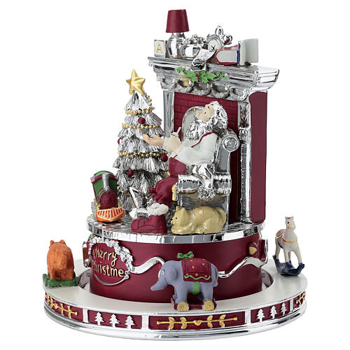 Escena navideña carillón con Papá Noel 20 cm Bagutta 3