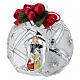 Esfera de Navidad con Natividad 80mm D plata Bagutta s2