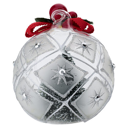 Christmas ball ornament with Nativity 8 cm silver decorations Bagutta 4