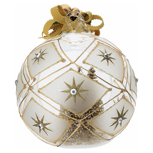 Gold Nativity hanging Christmas ball, 4 in, Bagutta 5