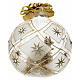 Gold 4-inch Christmas Bagutta ornament, sphere with Nativity s4
