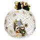 Golden Holy Family Christmas Ball, 10cm Bagutta s3