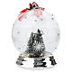 Nativity Christmas Globe d12 with Silver Bows by Bagutta s5