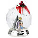 Globe with Nativity silver rays, 12cm Bagutta s4