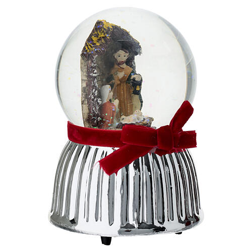 Esfera de neve musical com Natividade 80 mm Bagutta 3