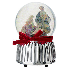 Christmas music box sphere with Nativity Scene by Bagutta, 4 in