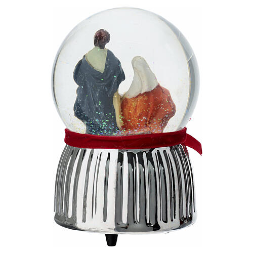 Sfera con carillon natalizia e Natività 10cm Bagutta 4