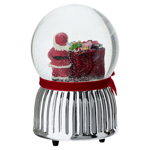 Schneekugel mit Musikfunktion und Weihnachtsmann mit Geschenken – Ø 10 cm, Bagutta 5