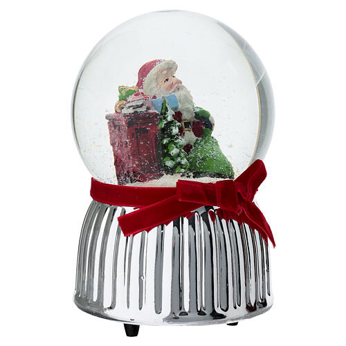 Père Noël avec cadeaux sphère musicale 10 cm Bagutta 4