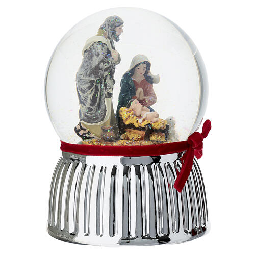 Glitter snow globe with Nativity by Bagutta, 6 in 3