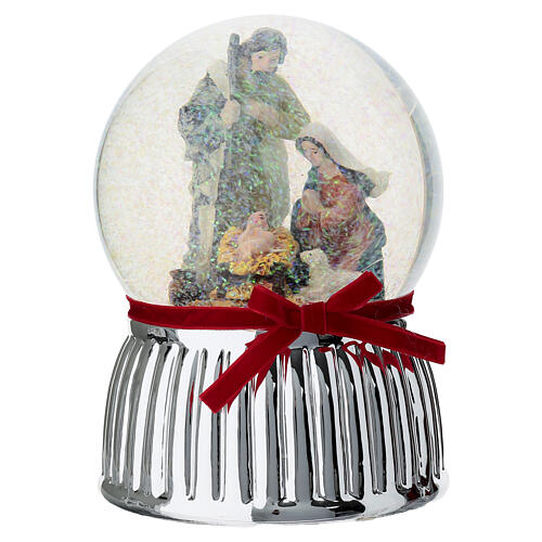 Glitter Nativity Snow Globe Bagutta 15cm 2
