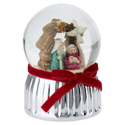 Schneekugel mit Krippenszene und Stall – Ø 6,5 cm, Bagutta 3